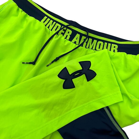 Under Armour Mens KOL KOL Lampin 2-in-1 Basketball Shorts Tight Lined XL X-Large - Picture 2 of 5